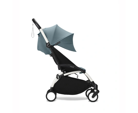 Прогулянкова коляска Stokke YOYO³ з 6 місяців Aqua (шасі White)