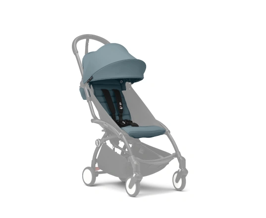 Универсальная коляска 2 в 1 с люлькой newborn shell Stokke YOYO³ Aqua (шасси Black)