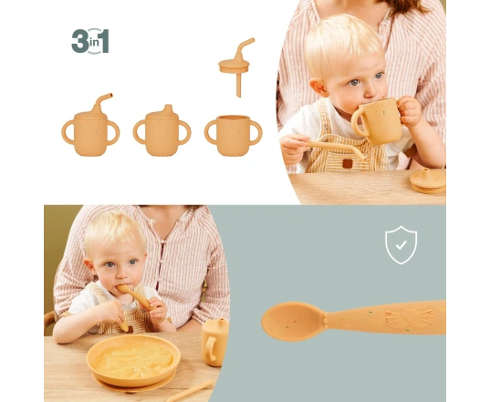 Набор посуды детский силиконовый Babymoov - little arty (от 9 мес)
