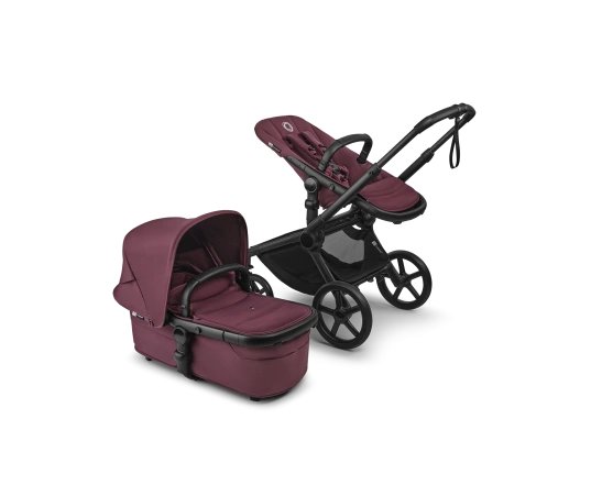 Универсальная коляска 2в1 Bugaboo FOX 5 RENEW - black/dark cherry-dark cherry