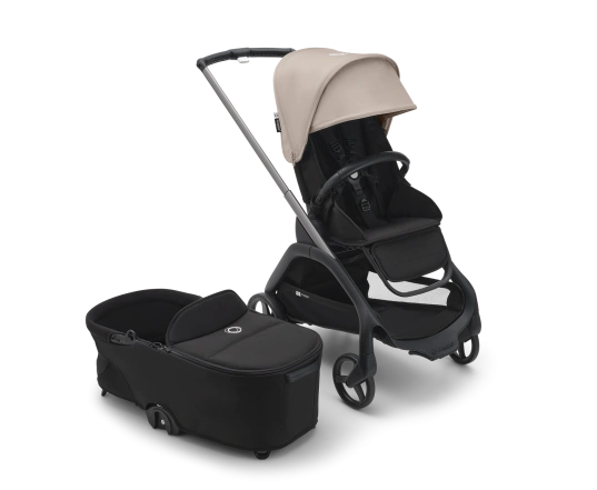 Универсальная коляска 2в1 Bugaboo DRAGONFLY - black/grey melange desert taupe