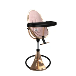 Стільчик для годування Bloom Fresco Rose gold в комплекті з бавовняними вставками - Blush pink - зображення