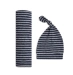 Подарунковий набір Aden + Anais пелюшка з трикотажного мусліну + шапочка navy stripe