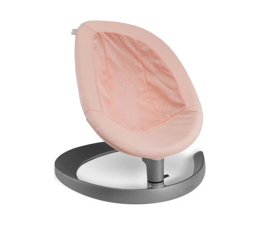 Шезлонг - качалка Nuna Leaf Grow с игрушечной дугой Peach, персиковый