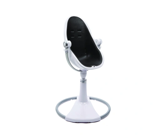 Стульчик для кормления Bloom Fresco White в комплекте с вкладышами из экокожи - Midnight black