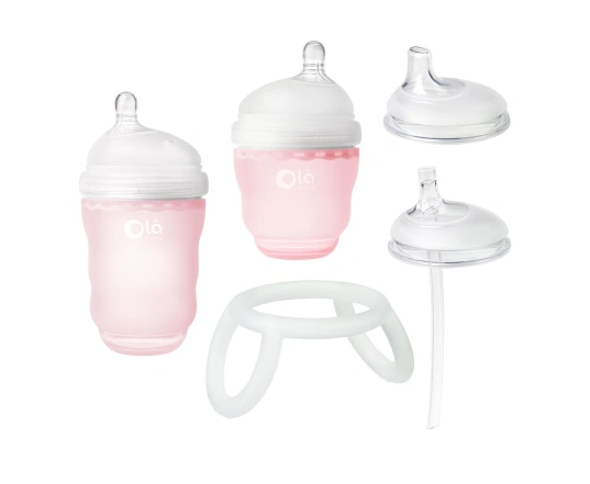 Набор детских антиколиковых бутылочек Olababy GentleBottle Rose