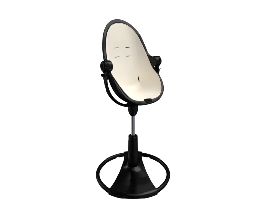 Стульчик для кормления Bloom Fresco Black в комплекте с вкладышами из экокожи - Coconut white