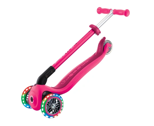 Самокат GLOBBER серії PRIMO FOLDABLE LIGHTS, рожевий, колеса з підсвіткою, 50кг, 3+