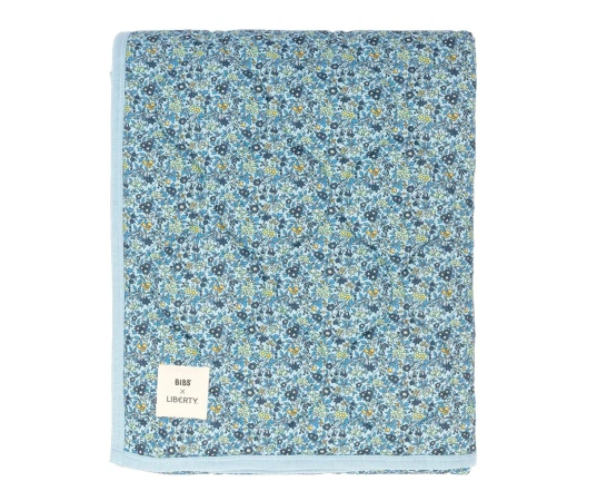 Дитяче покривало BIBS Liberty Chamomile Lawn Baby blue