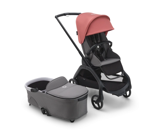 Универсальная коляска 2в1 Bugaboo Dragonfly Sunrise red/Grey mélange-Midnight black