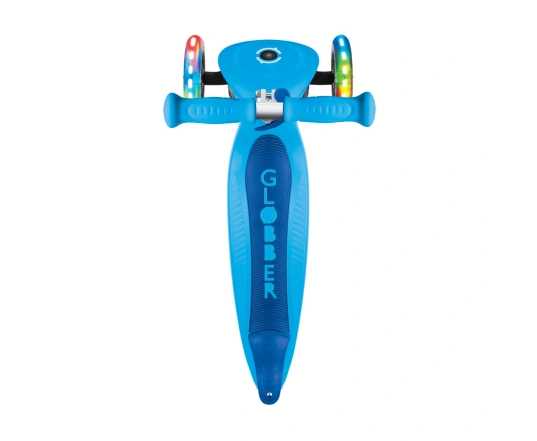 Самокат GLOBBER серії PRIMO FOLDABLE LIGHTS, блакитний, колеса з підсвіткою, 50кг, 3+