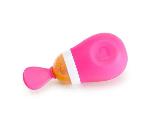 Ложка для первого прикорма Munchkin Squeeze Spoon (розовая)
