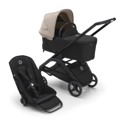 Универсальная коляска 2в1 Bugaboo DRAGONFLY - black/midnight black desert taupe - изображение