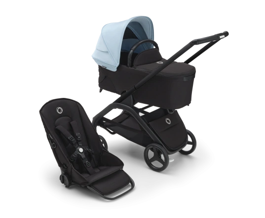 Универсальная коляска 2в1 Bugaboo DRAGONFLY - black/midnight black skyline blue