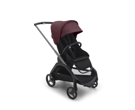 Универсальная коляска 2в1 Bugaboo DRAGONFLY - black/grey melange dark cherry