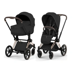 Коляска Cybex PRIAM Style Collection 5.0 - sepia black (шасі Rosegold) - изображение