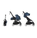Універсальна коляска 2 в 1 Stokke YOYO³ + компактна люлька BABYZEN AF Blue Air France (шасі Black)