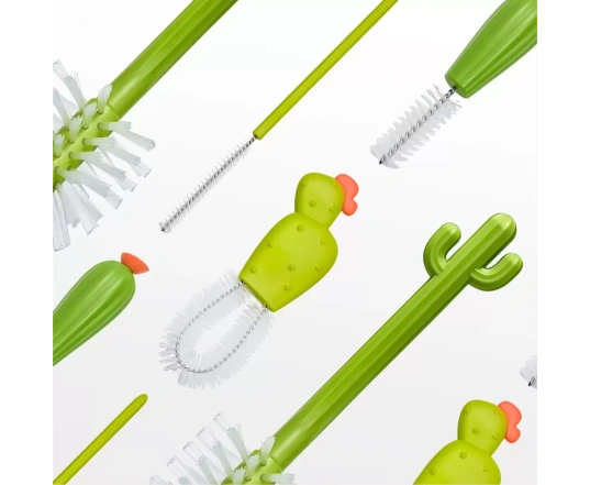 Набор для мытья бутылок и сосок Boon Cacti