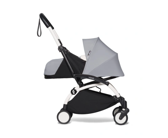 Універсальна коляска 2 в 1 Stokke YOYO³ + компактна люлька BABYZEN Stone (шасі White)