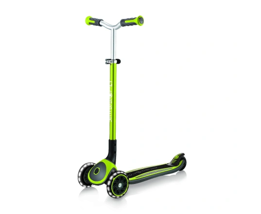 Самокат GLOBBER серії MASTER LIGHTS зелений, колеса з підсвіткою, 50кг, 4+