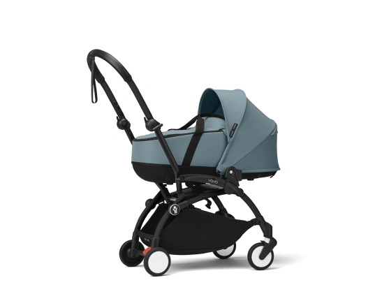 Универсальная коляска 2 в 1 с люлькой newborn shell Stokke YOYO³ Aqua (шасси Black)