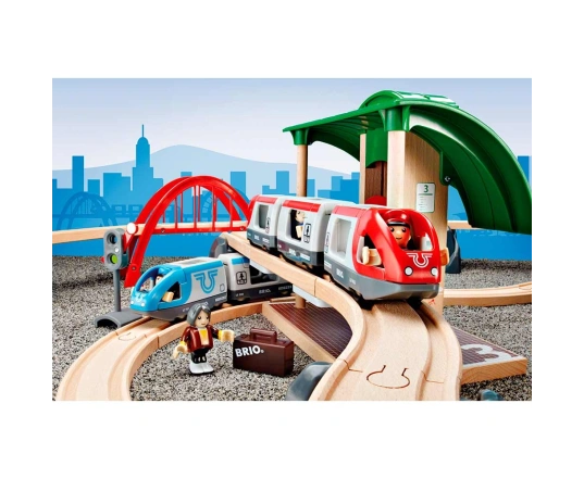 Железная дорога BRIO двухуровневая с вокзалом (33512)