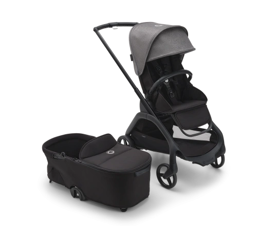 Универсальная коляска 2в1 Bugaboo DRAGONFLY - black/midnight black grey melange
