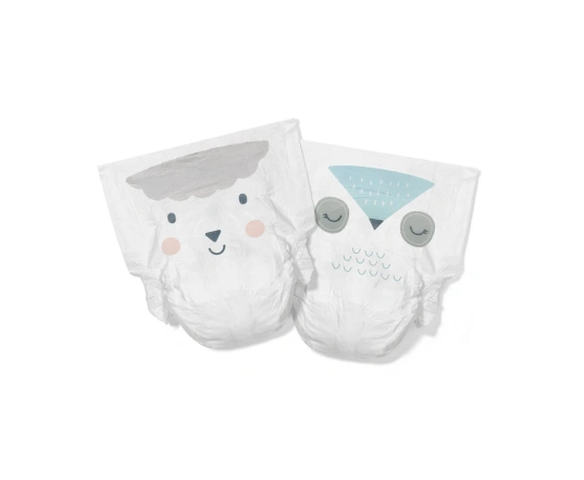 Еко підгузки KIT&KIN розмір 1 (40 шт/уп),  2-5 кг, Баранчик/Сова