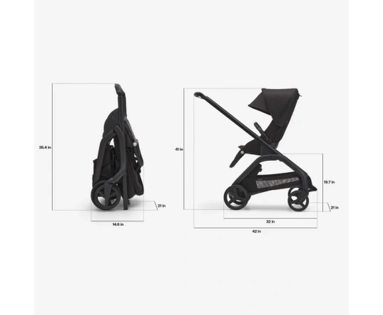 Универсальная коляска 2в1 Bugaboo DRAGONFLY - black/forest green-forest green