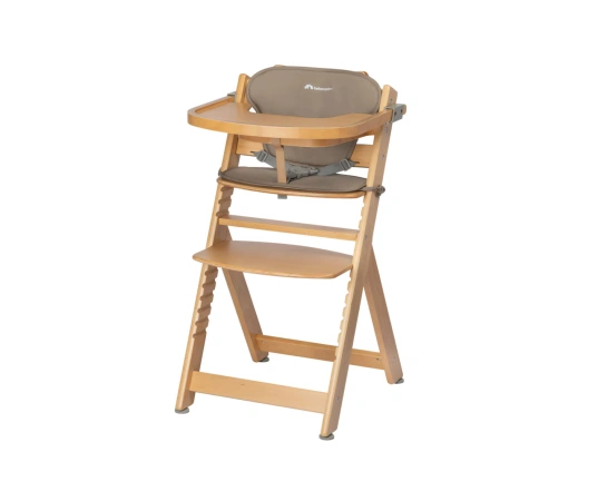 Стульчик для кормления с вкладышем Bebe Confort TIMBA - natural wood/beige