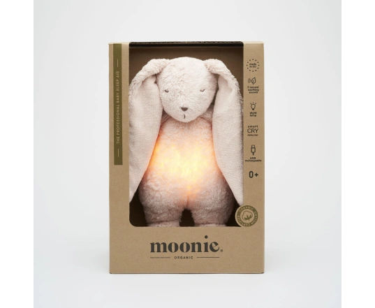 Музичний зайчик з нічником MOONIE 2.0 - Rose Natur