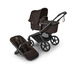 Универсальная коляска 2в1 Bugaboo FOX 5 RENEW - black/cocoa brown-cocoa brown - изображение