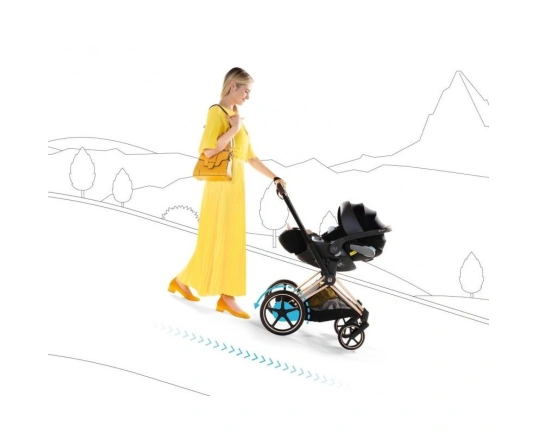 Шасі ePriam & каркас прогулянкового блоку Cybex - Rosegold
