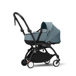 Универсальная коляска 2 в 1 с люлькой newborn shell Stokke YOYO³ Aqua (шасси Black) - изображение