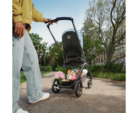 Универсальная коляска 2в1 Bugaboo DRAGONFLY - black/grey melange midnight black