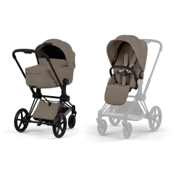 Коляска Cybex PRIAM Style Collection 5.0 - coconut brown (шасі Matt Black) - зображення
