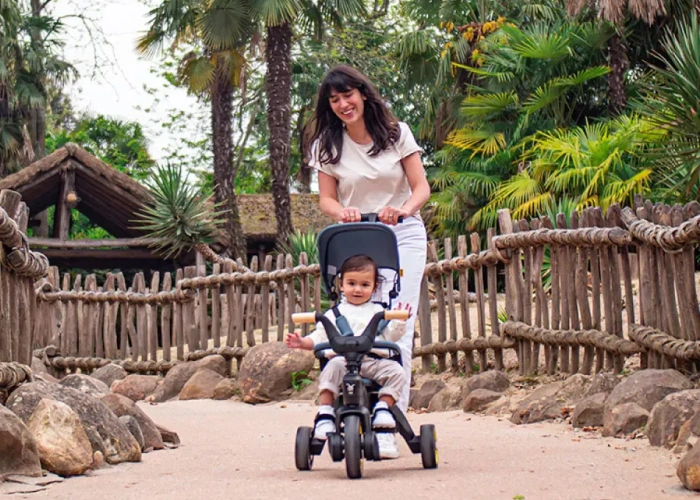 Купить Складной трехколесный велосипед Doona Liki Trike S5 Nitro black с доставкой по Украине | KIDSLINE-57 - изображение