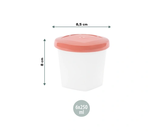 Набор контейнеров для еды Babymoov Biosourced 250ml (x6)