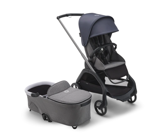 Универсальная коляска 2в1 Bugaboo DRAGONFLY - grafite/grey melange stormy blue