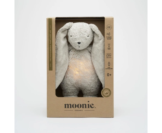 Музичний зайчик з нічником MOONIE 2.0 - Grey Natur