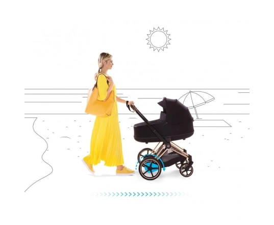 Шасі ePriam & каркас прогулянкового блоку Cybex - Matt Black