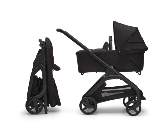 Универсальная коляска 2в1 Bugaboo DRAGONFLY - black/grey melange grey melange