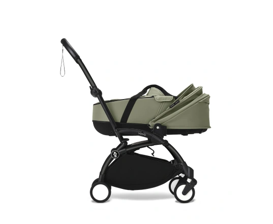 Универсальная коляска 2 в 1 с люлькой newborn shell Stokke YOYO³ Olive (шасси White)