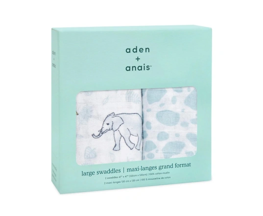 Набір пелюшок Aden + Anais 2 шт (120*120 cм бавовняний муслін) Jungle