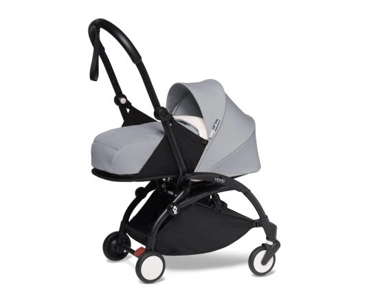 Універсальна коляска 2 в 1 Stokke YOYO³ + компактна люлька BABYZEN Stone (шасі Black)