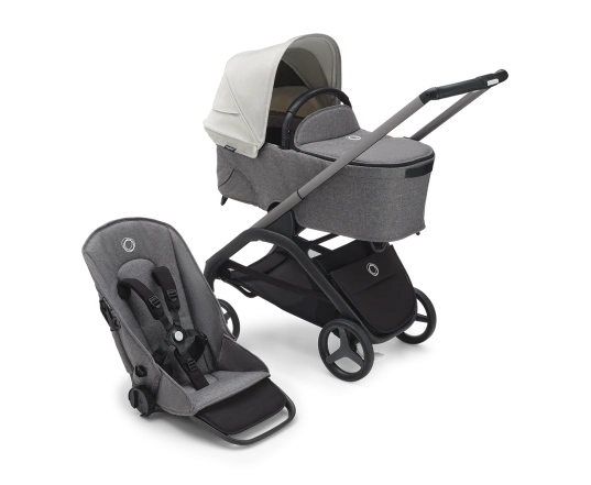 Универсальная коляска 2в1 Bugaboo DRAGONFLY - grafite/grey melange misty white