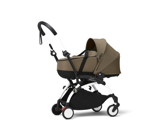 Универсальная коляска 2 в 1 с люлькой newborn shell Stokke YOYO³  Toffee (шасси White)