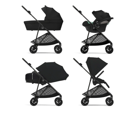 Прогулянкова коляска Cybex Melio Carbon - Moon Black