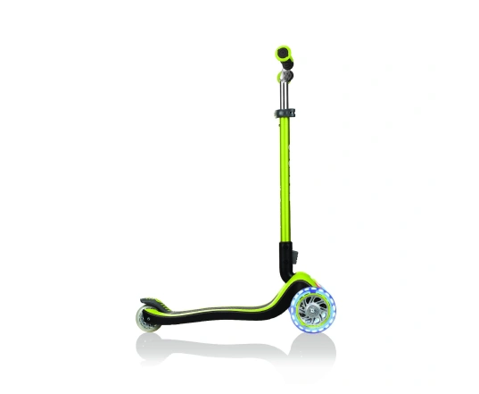 Самокат GLOBBER серії ELITE PRIME зелений, колеса з підсвіткою, 50кг, 3+, 3 колеса