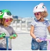 Шолом Crazy Safety Рожева Акула (з ліхтарем)